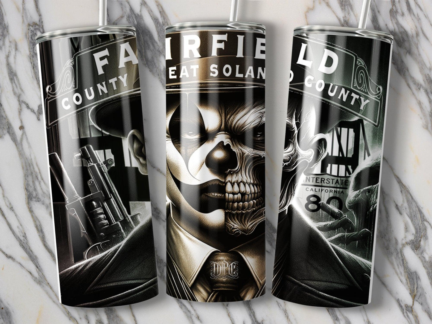 Deadpan Couture 20 oz. Stainless Steel Skinny Tumbler – Fairfield 707 - Deadpan Couture
