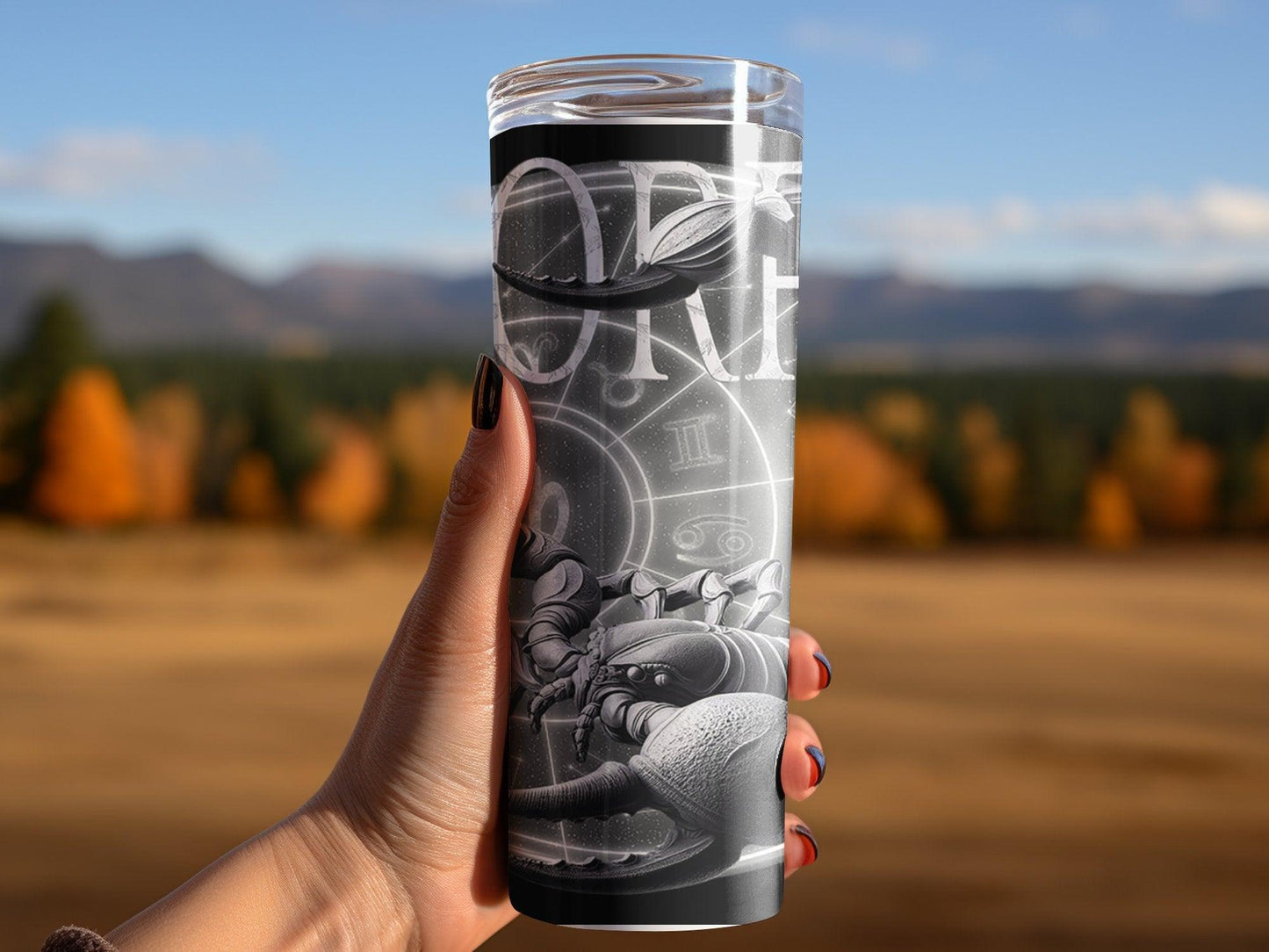 Deadpan Couture 20 oz. Stainless Steel Skinny Tumbler – Scorpio Edition - Deadpan Couture