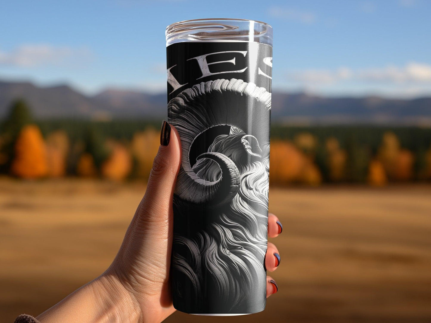Deadpan Couture 20 oz. Stainless Steel Skinny Tumbler – Aries Edition - Deadpan Couture