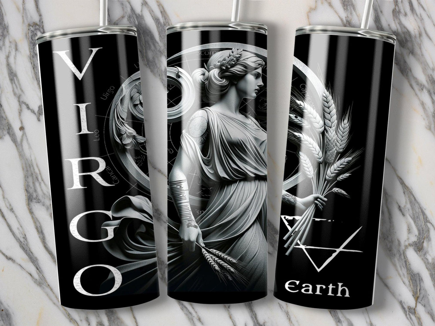 Deadpan Couture 20 oz. Stainless Steel Skinny Tumbler – Virgo Edition - Deadpan Couture