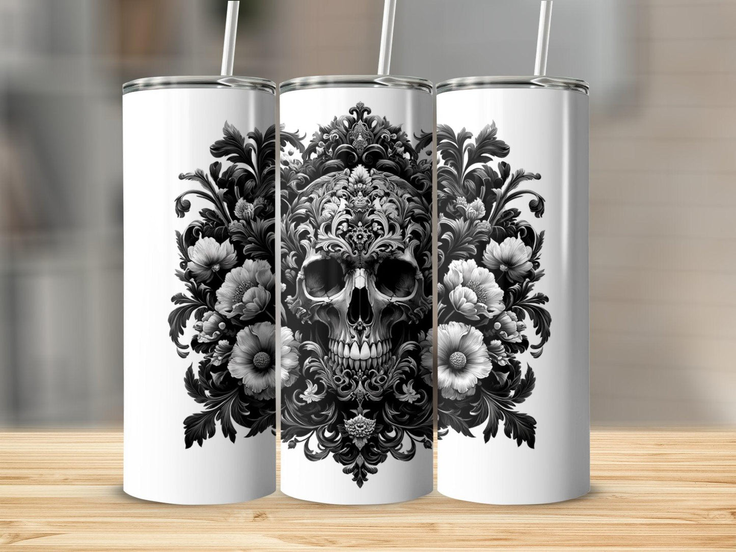 Deadpan Couture 20 oz. Stainless Steel Skinny Tumbler – Beautiful Darkness Edition - Deadpan Couture