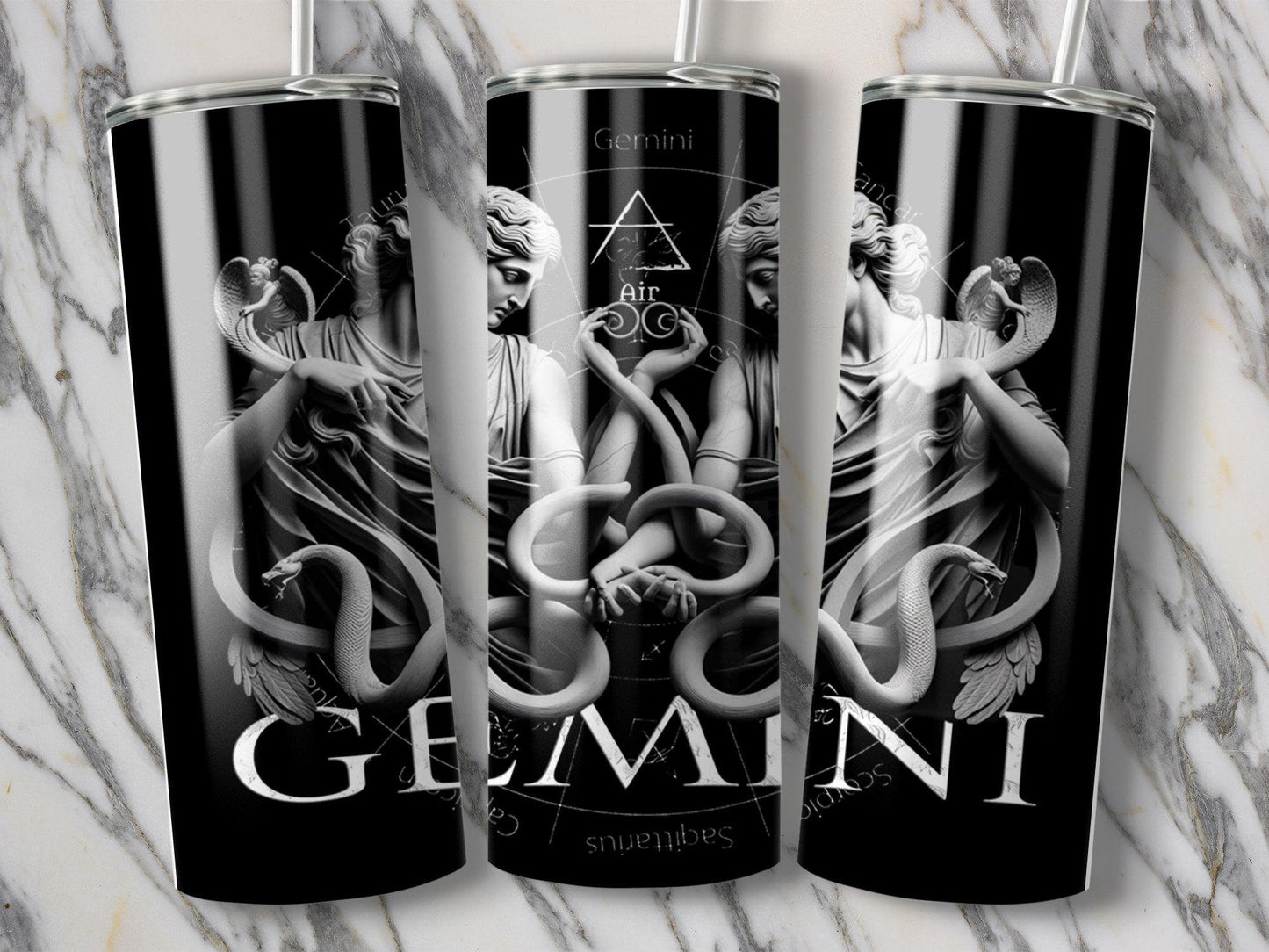 Deadpan Couture 20 oz. Stainless Steel Skinny Tumbler – Gemini Edition - Deadpan Couture