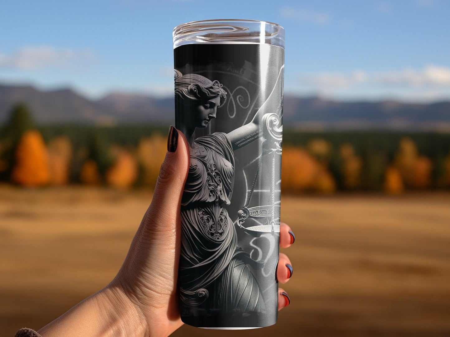 Deadpan Couture 20 oz. Stainless Steel Skinny Tumbler – Libra Edition - Deadpan Couture