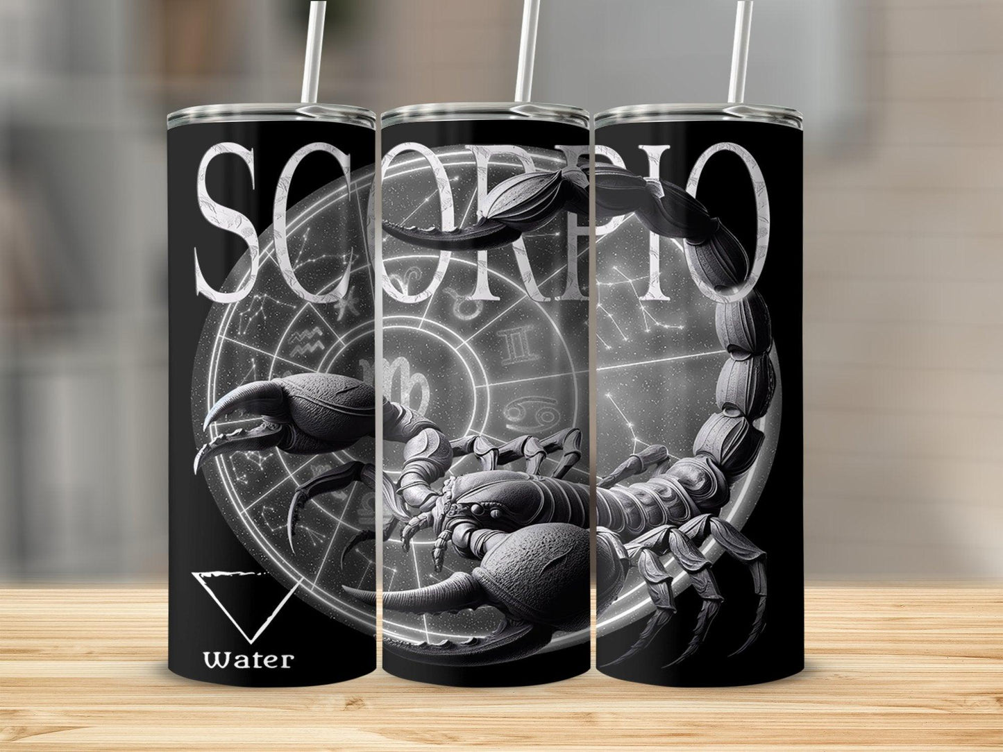 Deadpan Couture 20 oz. Stainless Steel Skinny Tumbler – Scorpio Edition - Deadpan Couture