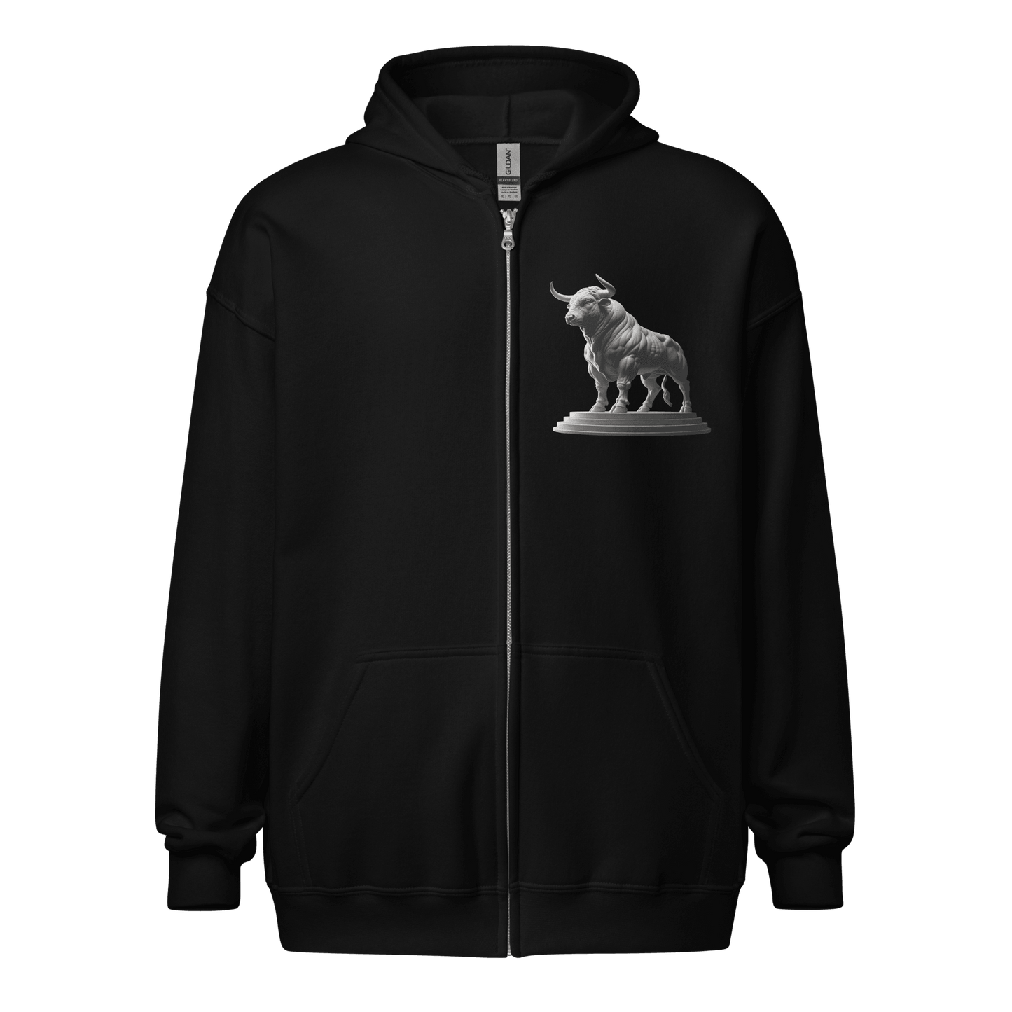 Step up your streetwear game with our Black Taurus Graphic Zip Hoodie. This unisex heavy blend hoodie is designed for those who embody the powerful traits of the Taurus zodiac sign—rebellious, artistic, and fiercely loyal. The front features a minimalist yet striking Taurus bull graphic, symbolizing strength and resilience. Crafted with high-quality materials, this hoodie ensures maximum comfort and durability. Whether you're navigating the urban jungle or relaxing at home, this piece offers both style and