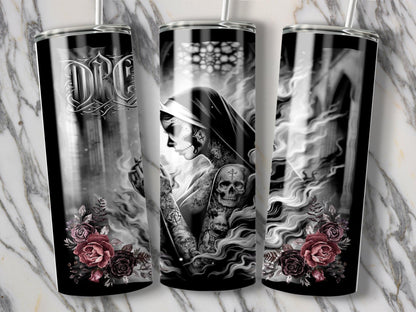 Deadpan Couture 20 oz. Stainless Steel Skinny Tumbler – Nunoir Edition - Deadpan Couture 