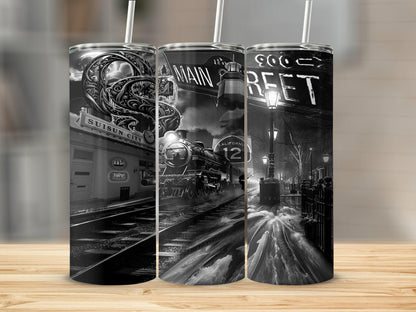 Deadpan Couture 20 oz. Stainless Steel Skinny Tumbler – Suisun City 707 - Deadpan Couture 