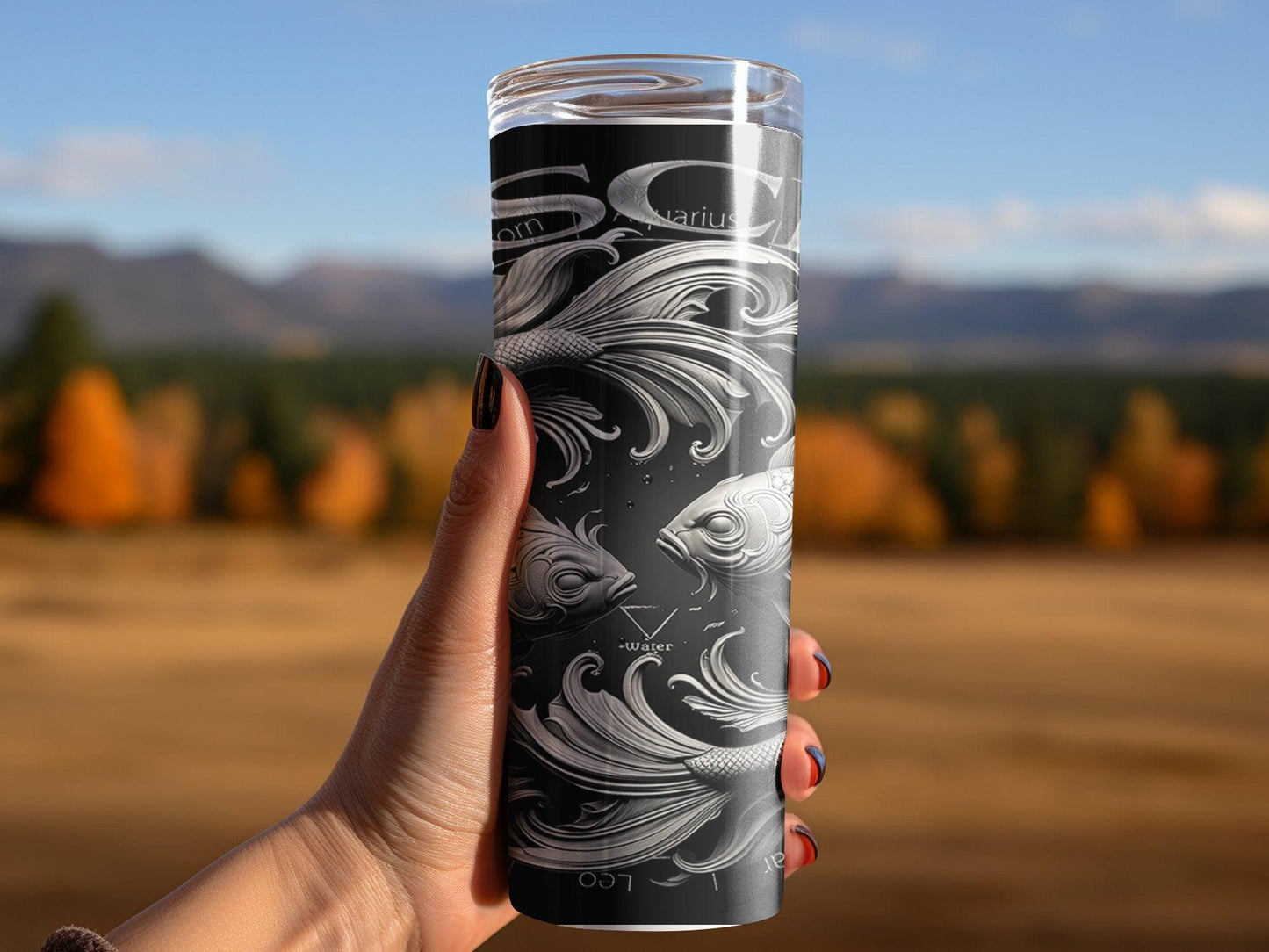 Deadpan Couture 20 oz. Stainless Steel Skinny Tumbler – Pisces Edition - Deadpan Couture 