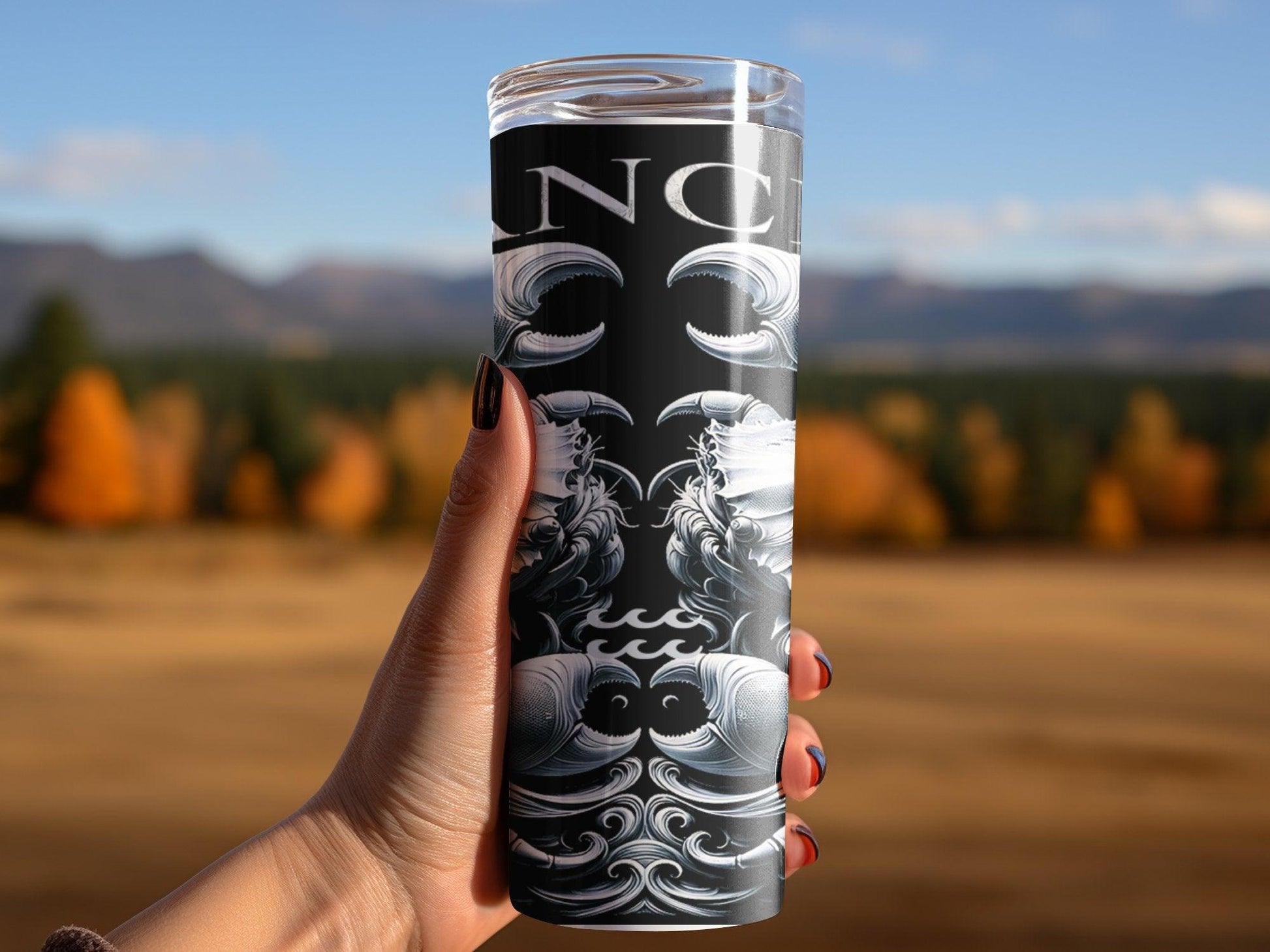 Deadpan Couture 20 oz. Stainless Steel Skinny Tumbler – Cancer Edition - Deadpan Couture 