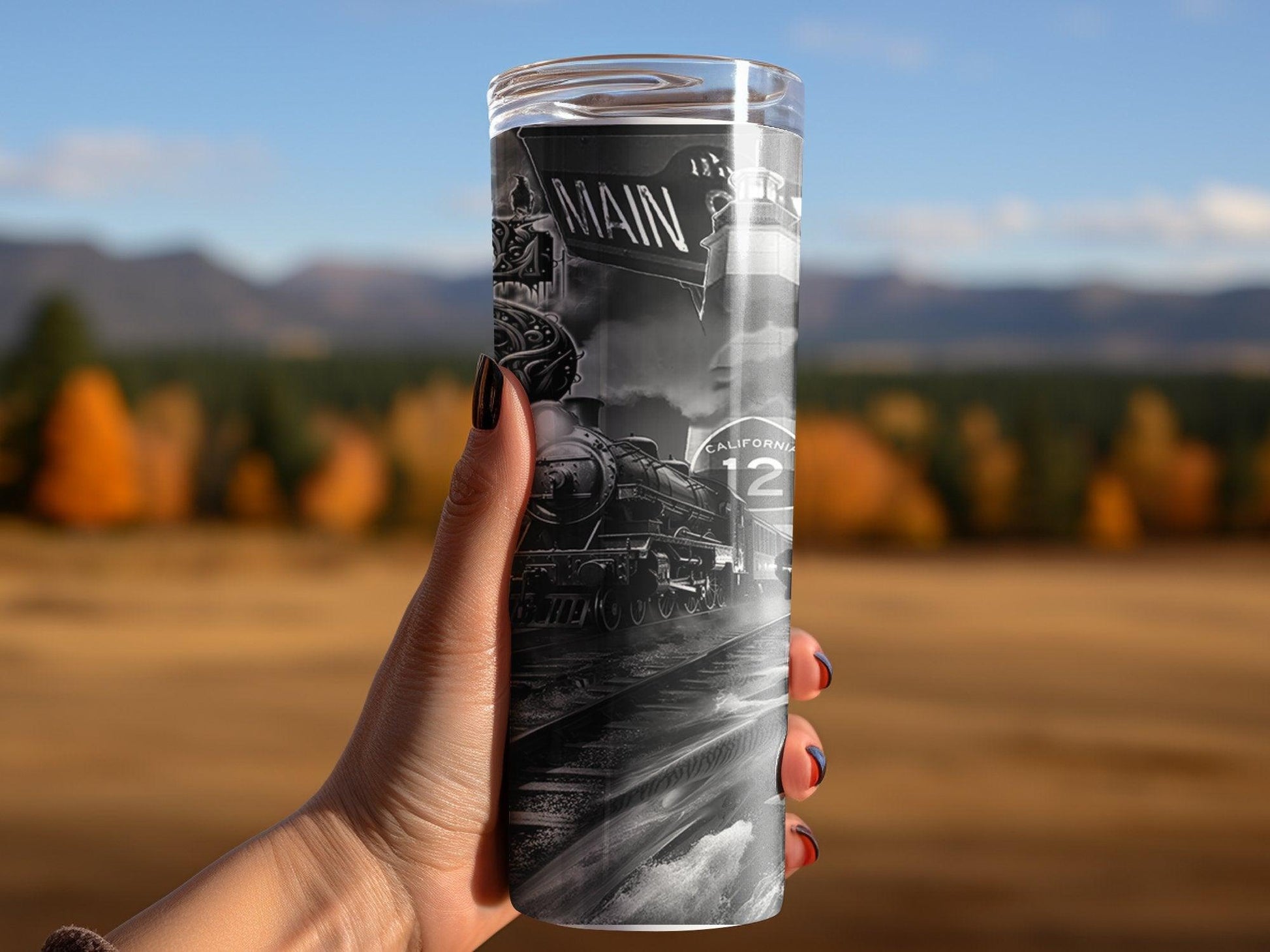 Deadpan Couture 20 oz. Stainless Steel Skinny Tumbler – Suisun City 707 - Deadpan Couture 