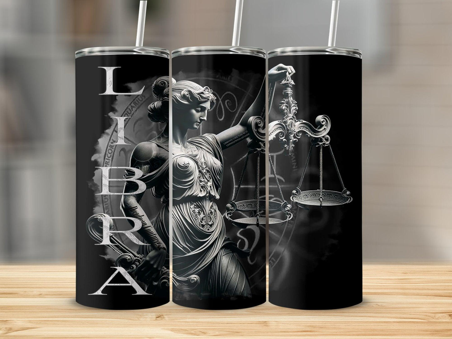 Deadpan Couture 20 oz. Stainless Steel Skinny Tumbler – Libra Edition - Deadpan Couture 