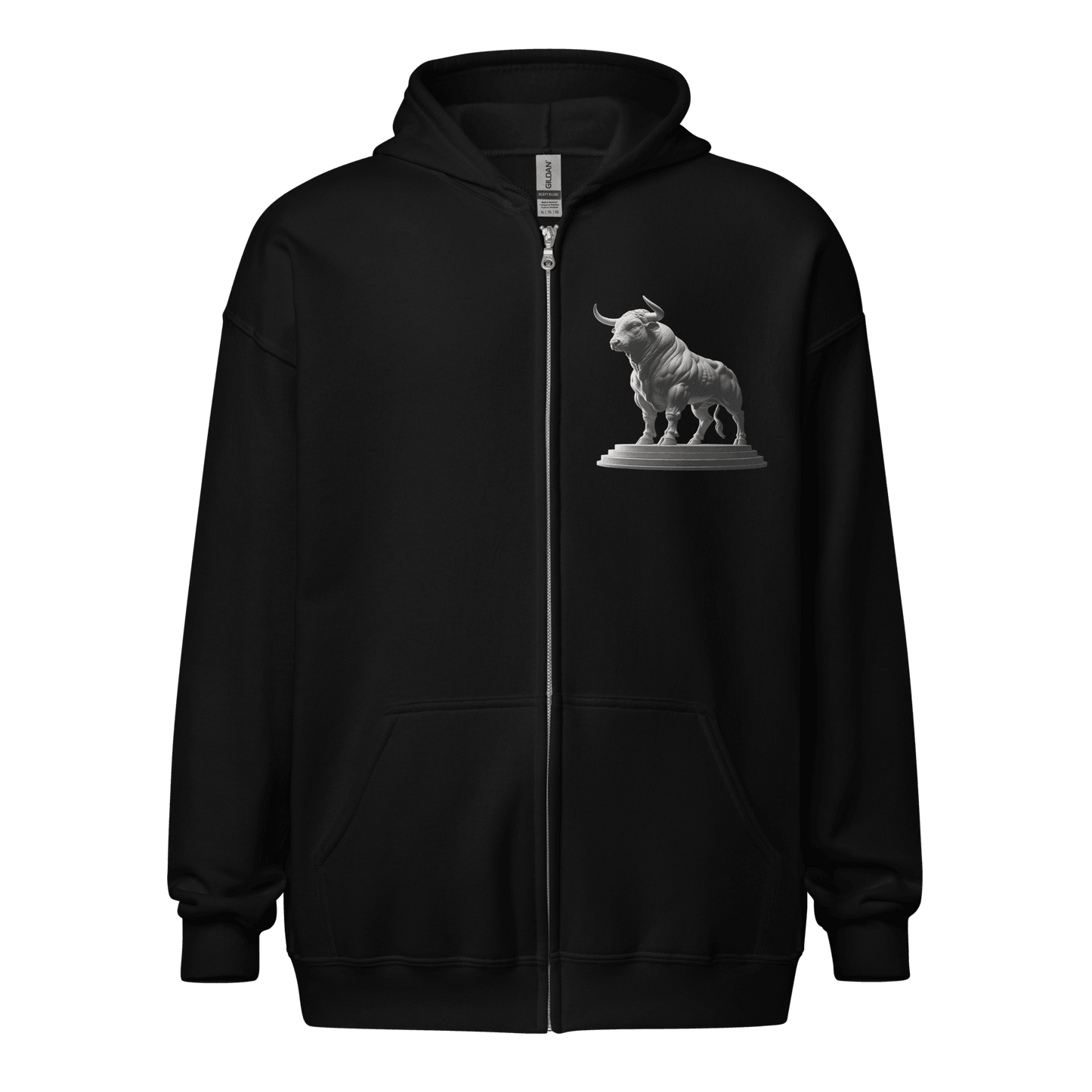 Step up your streetwear game with our Black Taurus Graphic Zip Hoodie. This unisex heavy blend hoodie is designed for those who embody the powerful traits of the Taurus zodiac sign—rebellious, artistic, and fiercely loyal. The front features a minimalist yet striking Taurus bull graphic, symbolizing strength and resilience.  Crafted with high-quality materials, this hoodie ensures maximum comfort and durability. Whether you're navigating the urban jungle or relaxing at home, this piece offers both style and