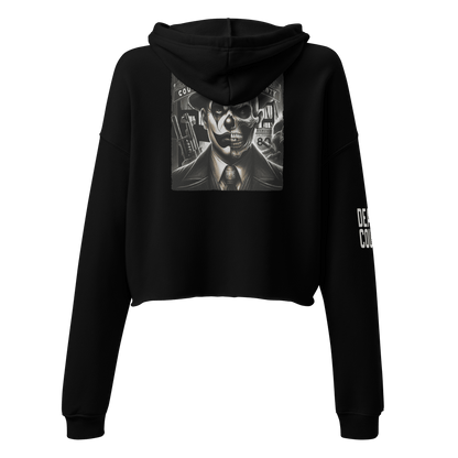 Deadpan Couture Women's Cropped "707 Fairfield" Skull Hoodie