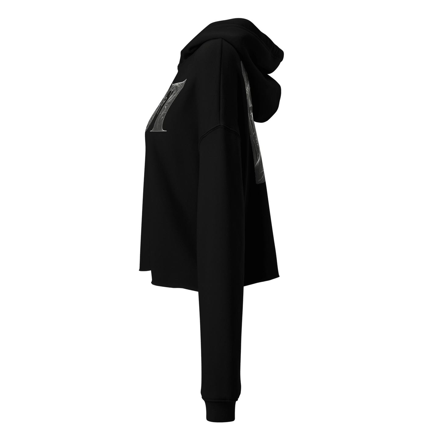 Deadpan Couture Women's Cropped "707 Fairfield" Skull Hoodie