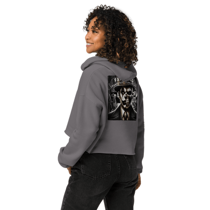 Deadpan Couture Women's Cropped "707 Fairfield" Skull Hoodie